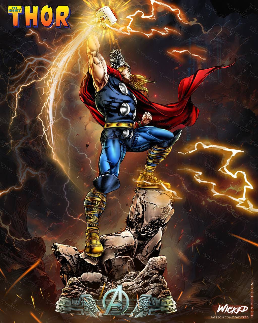 P站图纸印象馆 3DWicked 漫威 雷神索尔 3DWicked 漫威 雷神索尔