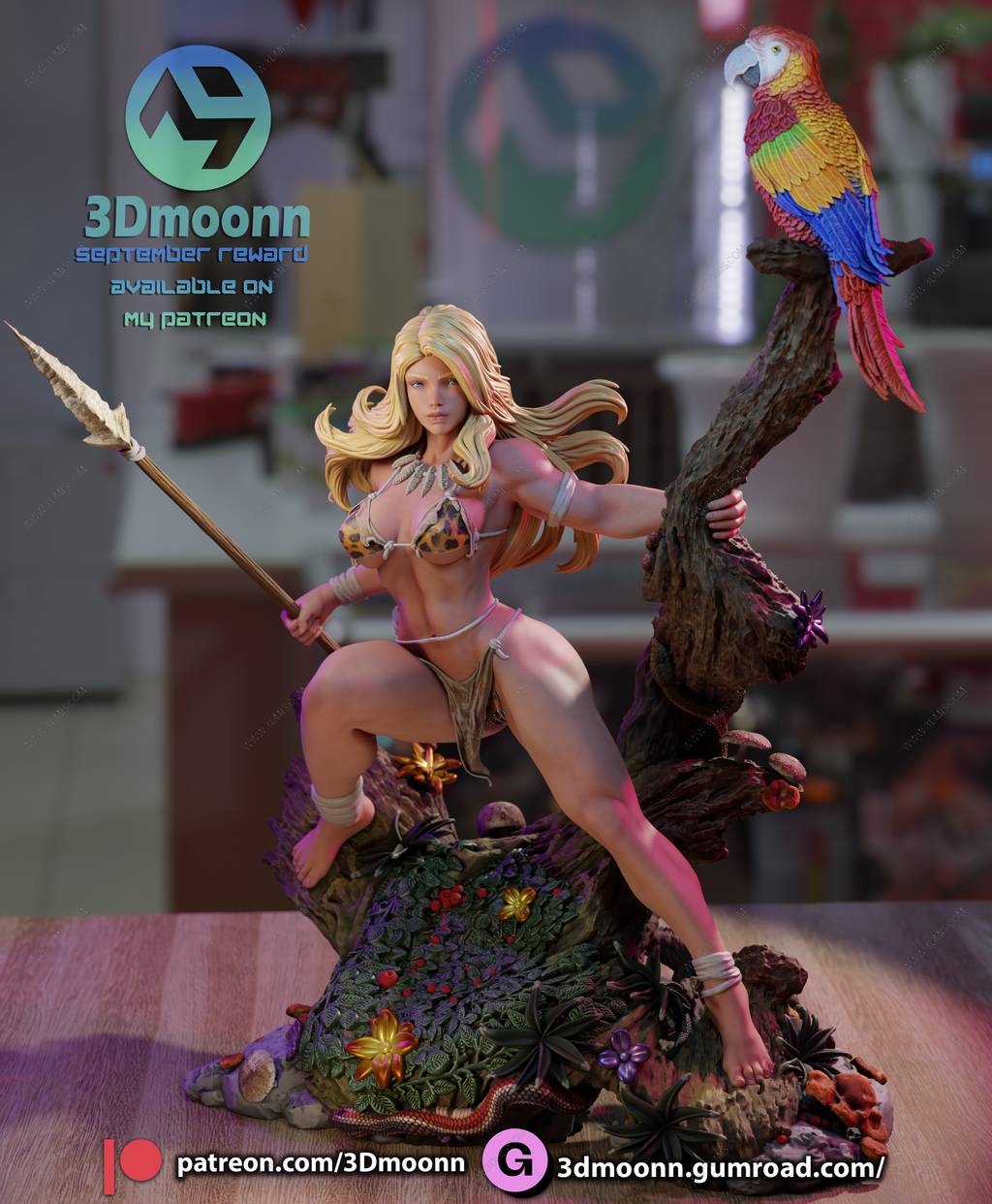 P站图纸印象馆 3Dmoonn 漫威 丛林女杰山娜 3Dmoonn 漫威 丛林女杰山娜