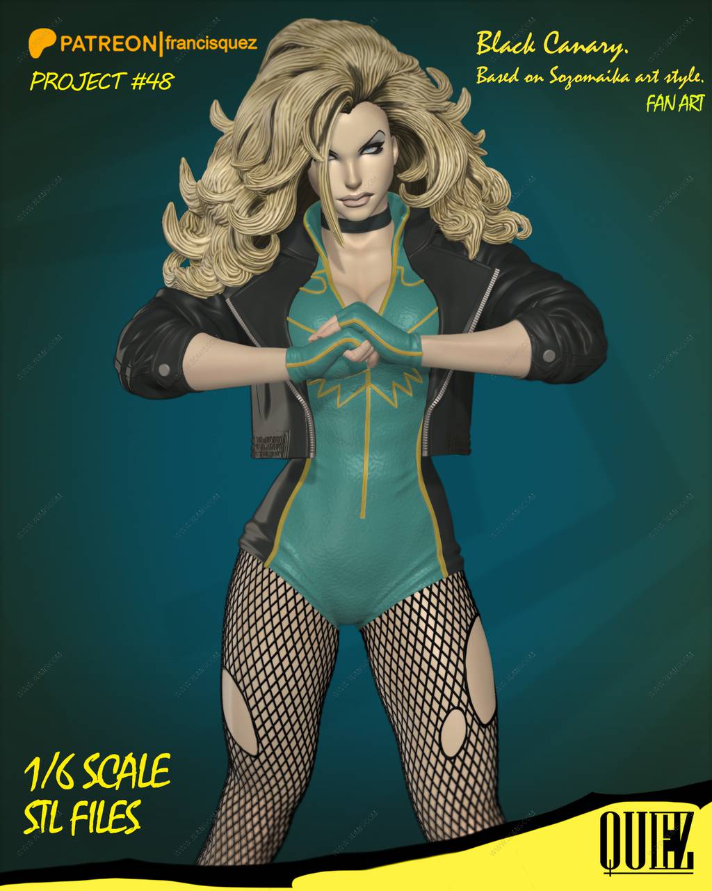 P站图纸印象馆 Francis Quez DC漫画 黑金丝雀 Francis Quez DC漫画 黑金丝雀