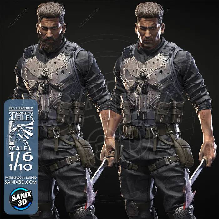 P站图纸印象馆 Sanix3d 漫威 惩罚者 Sanix3d 漫威 惩罚者