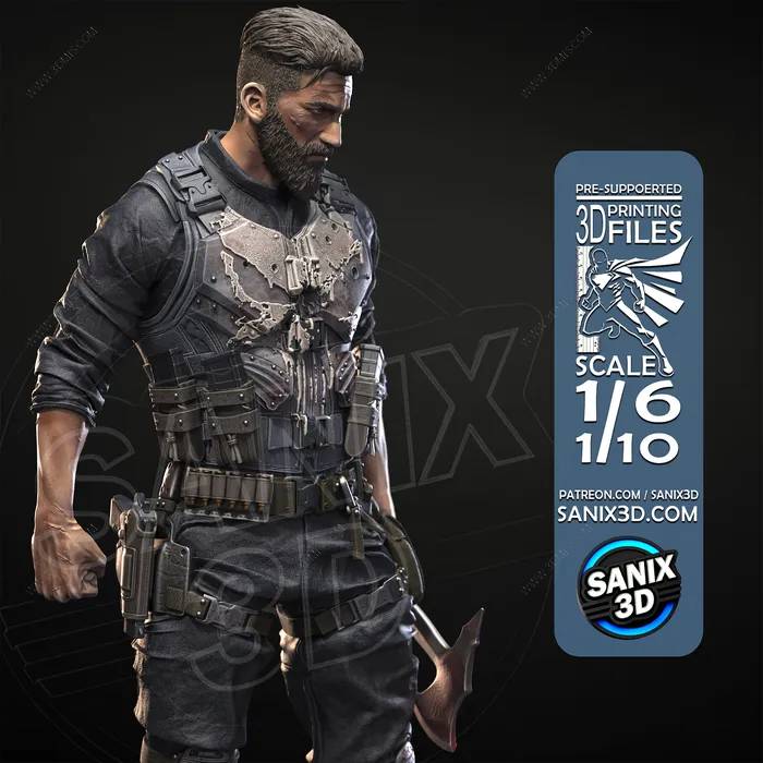 P站图纸印象馆 Sanix3d 漫威 惩罚者 Sanix3d 漫威 惩罚者