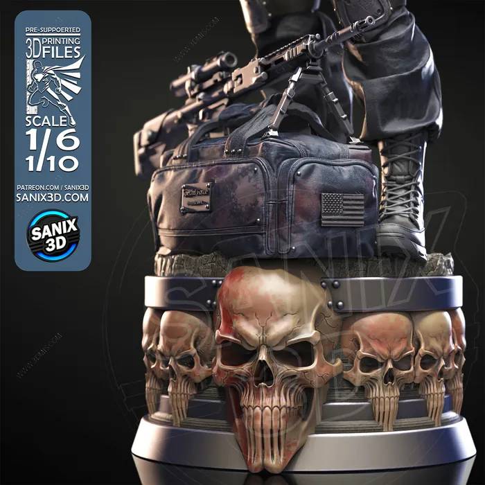 P站图纸印象馆 Sanix3d 漫威 惩罚者 Sanix3d 漫威 惩罚者