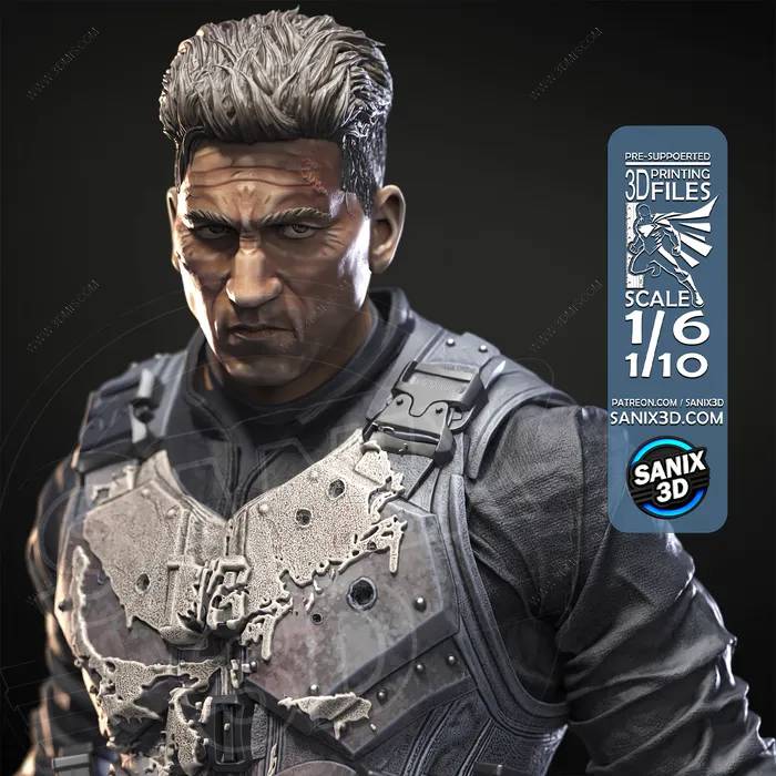 P站图纸印象馆 Sanix3d 漫威 惩罚者 Sanix3d 漫威 惩罚者