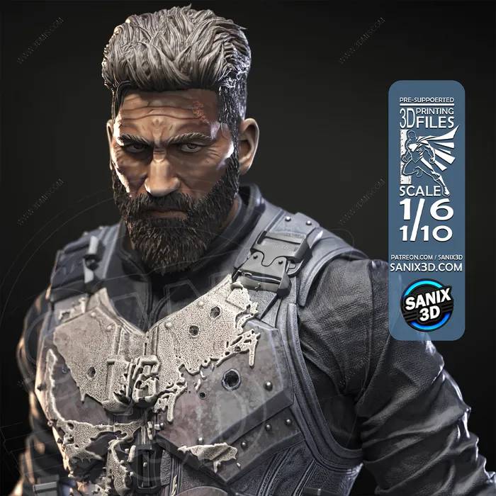 P站图纸印象馆 Sanix3d 漫威 惩罚者 Sanix3d 漫威 惩罚者