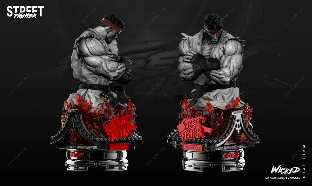 P站图纸印象馆 3DWicked 街头霸王 隆 3DWicked 街头霸王 隆