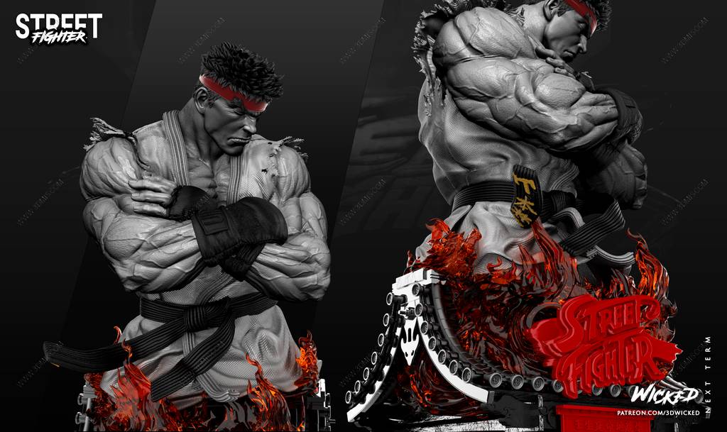 P站图纸印象馆 3DWicked 街头霸王 隆 3DWicked 街头霸王 隆