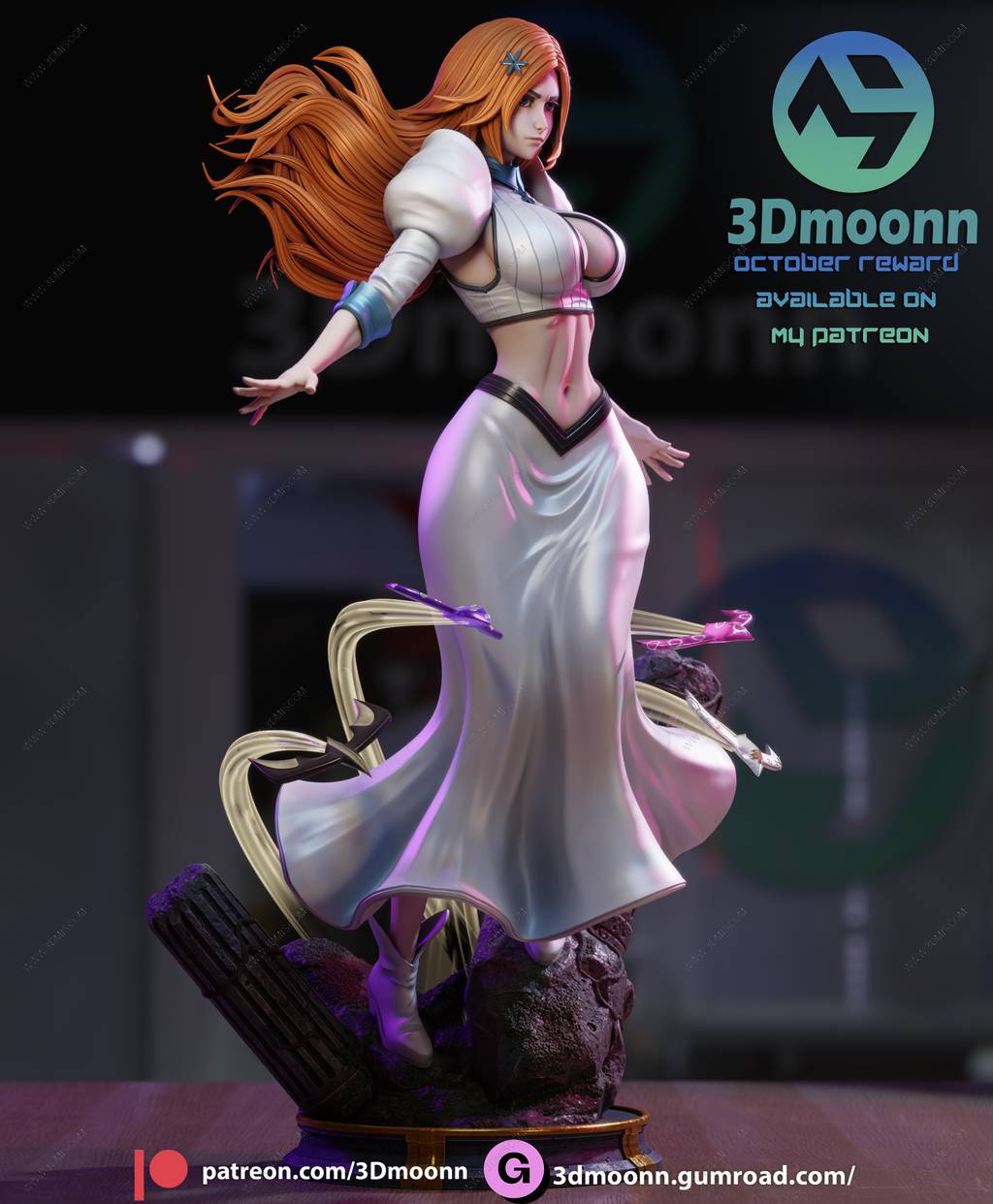 P站图纸印象馆 3Dmoonn 死神 井上织姬 3Dmoonn 死神 井上织姬