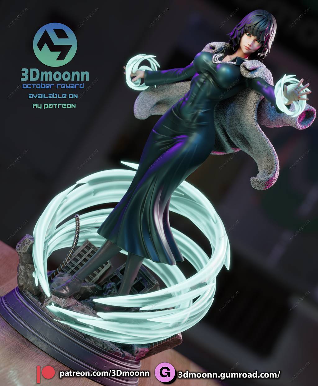 P站图纸印象馆 3Dmoonn 一拳超人 地狱吹雪 3Dmoonn 一拳超人 地狱吹雪