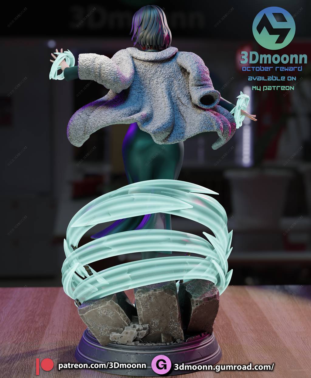 P站图纸印象馆 3Dmoonn 一拳超人 地狱吹雪 3Dmoonn 一拳超人 地狱吹雪