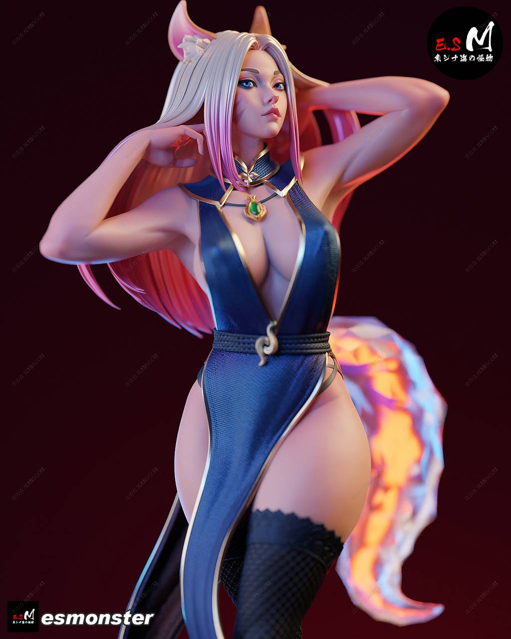 P站图纸印象馆 ESMonster 英雄联盟 九尾妖狐·阿狸 ESMonster 英雄联盟 九尾妖狐·阿狸