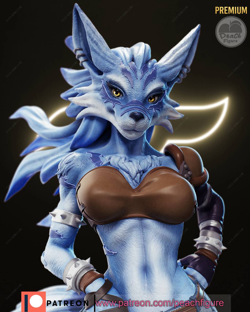 P站图纸印象馆 Peach Figure 数码怪兽 狼人加鲁鲁兽 Peach Figure 数码怪兽 狼人加鲁鲁兽