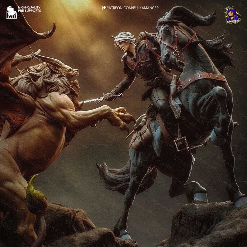 P站图纸印象馆 Bulkamancer 猎魔人 希里VS蝎尾狮 Bulkamancer 猎魔人 希里VS蝎尾狮