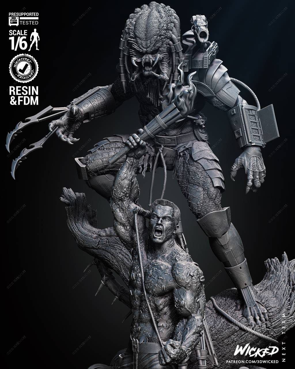 P站图纸印象馆 3DWicked 铁血战士和达奇 3DWicked 铁血战士和达奇