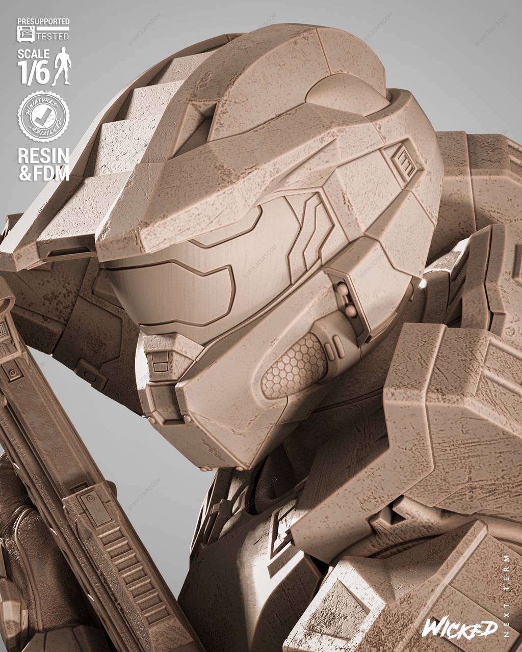 P站图纸印象馆 3DWicked 光环 士官长 3DWicked 光环 士官长