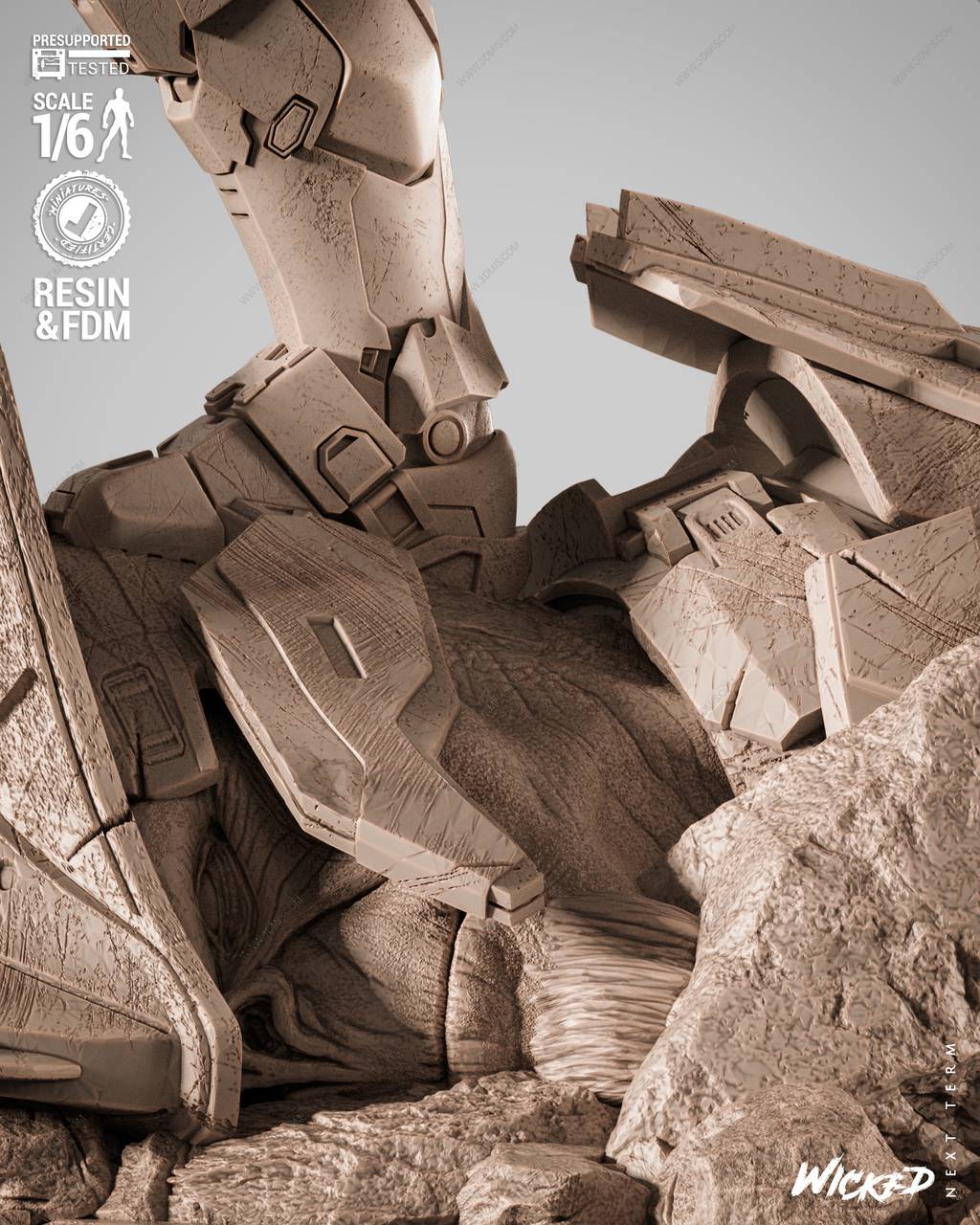 P站图纸印象馆 3DWicked 光环 士官长 3DWicked 光环 士官长