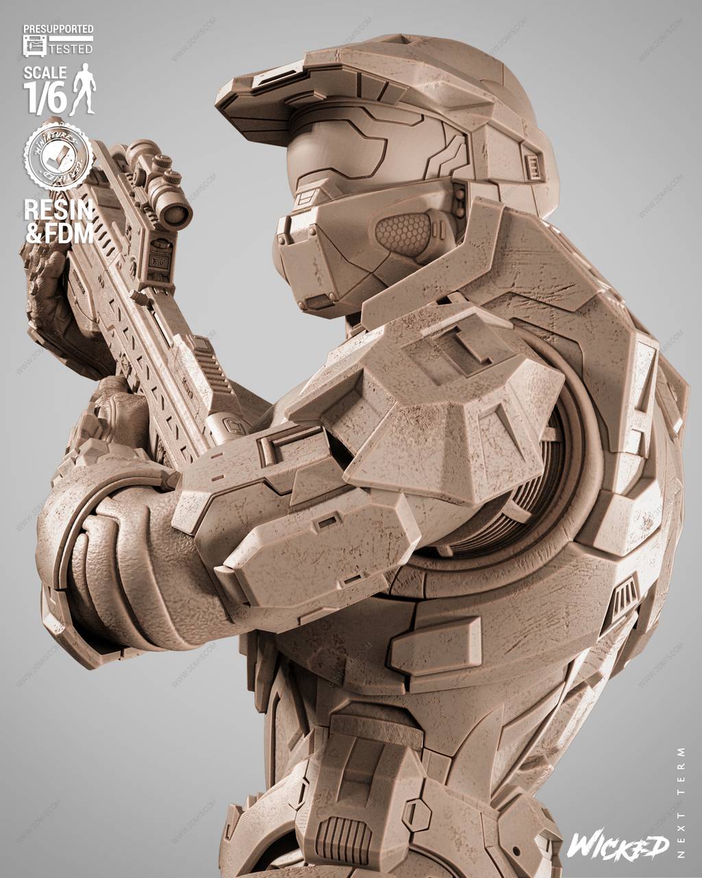 P站图纸印象馆 3DWicked 光环 士官长 3DWicked 光环 士官长