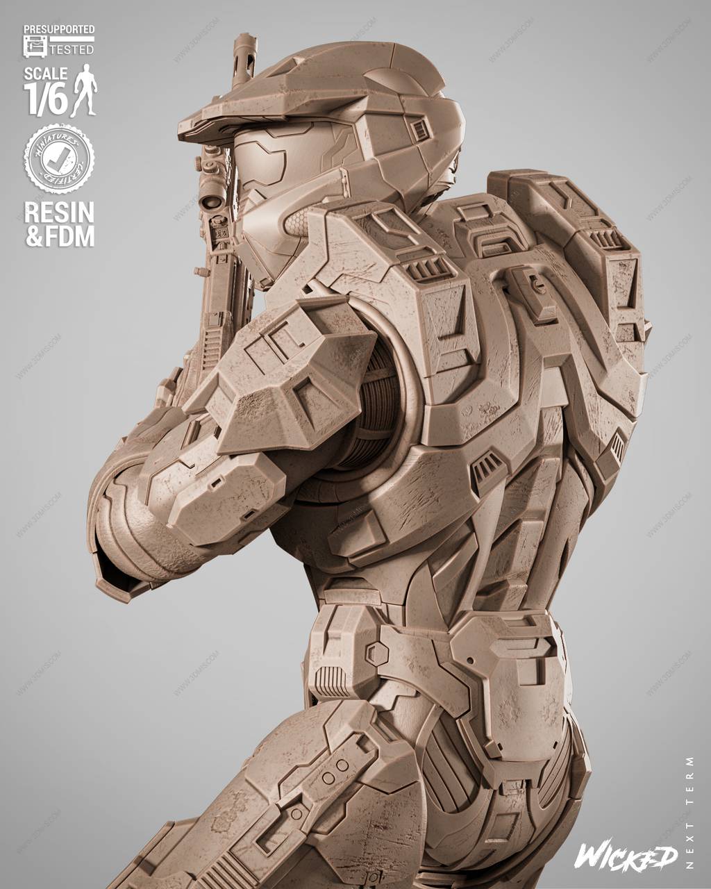 P站图纸印象馆 3DWicked 光环 士官长 3DWicked 光环 士官长