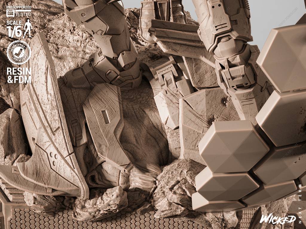 P站图纸印象馆 3DWicked 光环 仲裁者和士官长 3DWicked 光环 仲裁者和士官长