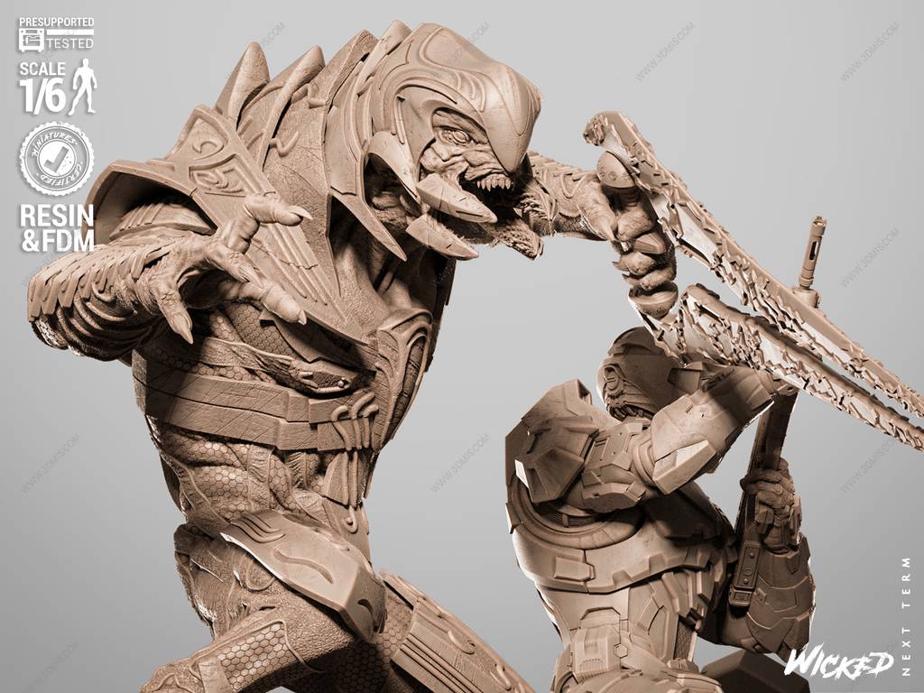 P站图纸印象馆 3DWicked 光环 仲裁者和士官长 3DWicked 光环 仲裁者和士官长