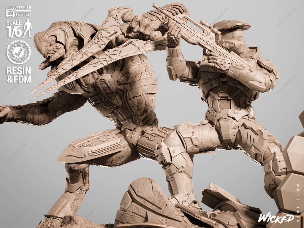 P站图纸印象馆 3DWicked 光环 仲裁者和士官长 3DWicked 光环 仲裁者和士官长