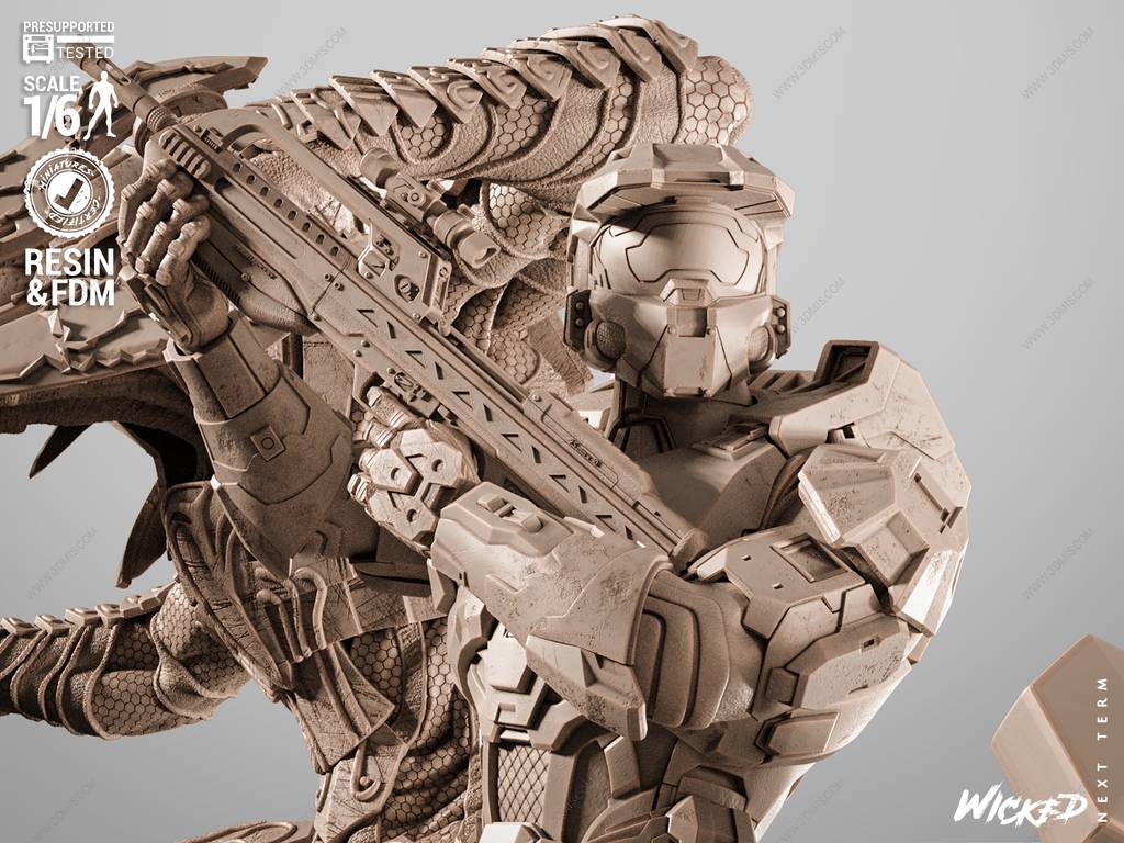 P站图纸印象馆 3DWicked 光环 仲裁者和士官长 3DWicked 光环 仲裁者和士官长