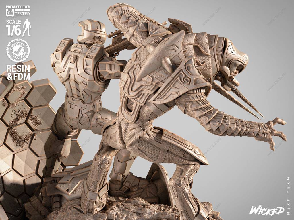 P站图纸印象馆 3DWicked 光环 仲裁者和士官长 3DWicked 光环 仲裁者和士官长