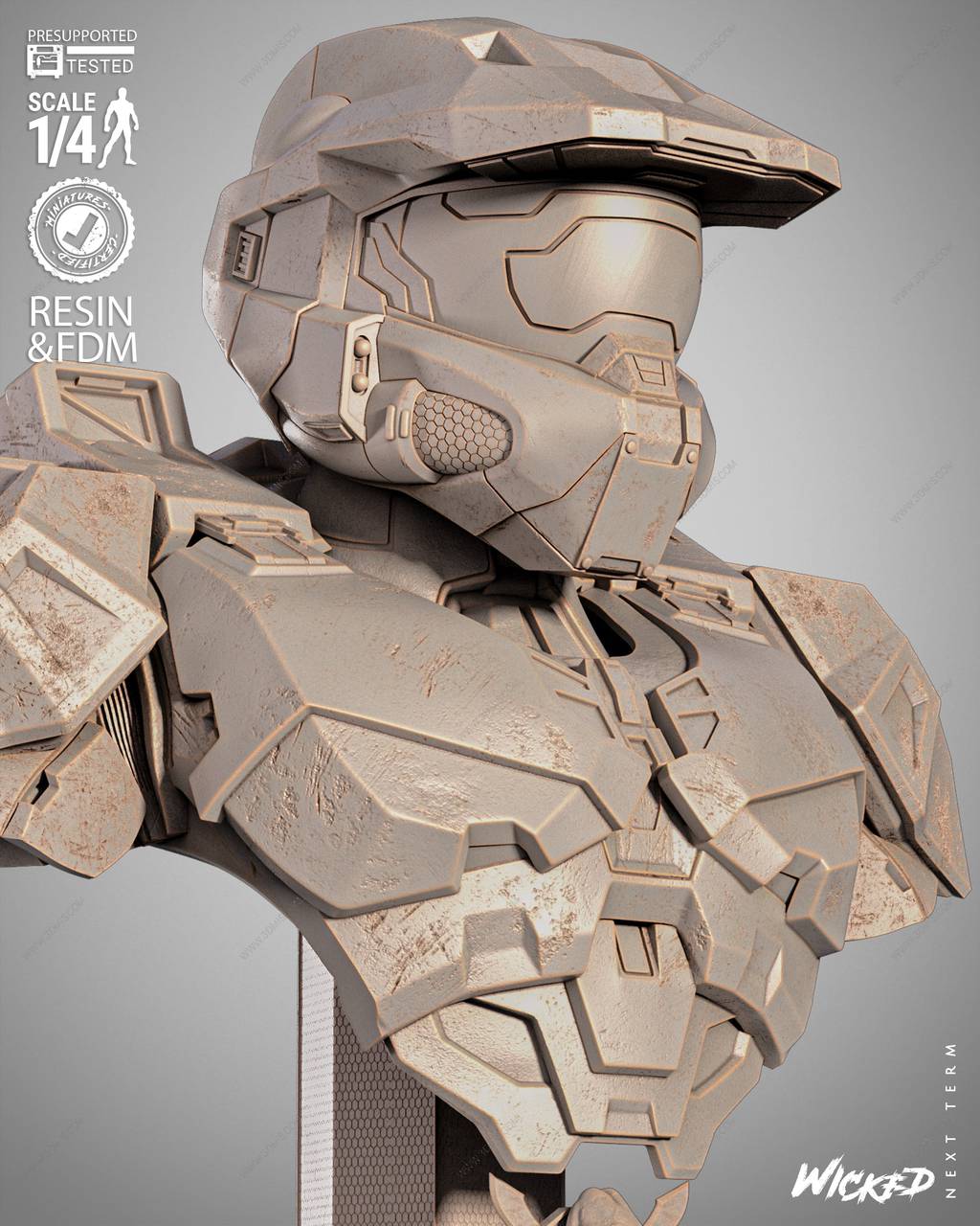 P站图纸印象馆 3DWicked 光环 士官长 3DWicked 光环 士官长