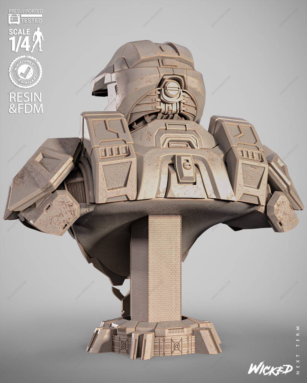 P站图纸印象馆 3DWicked 光环 士官长 3DWicked 光环 士官长