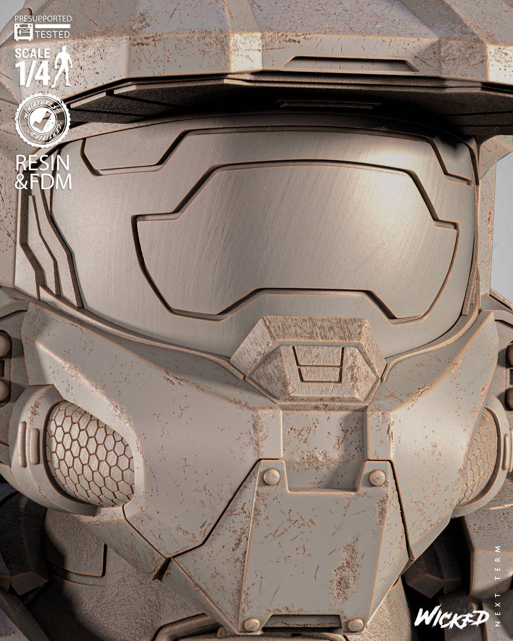 P站图纸印象馆 3DWicked 光环 士官长 3DWicked 光环 士官长