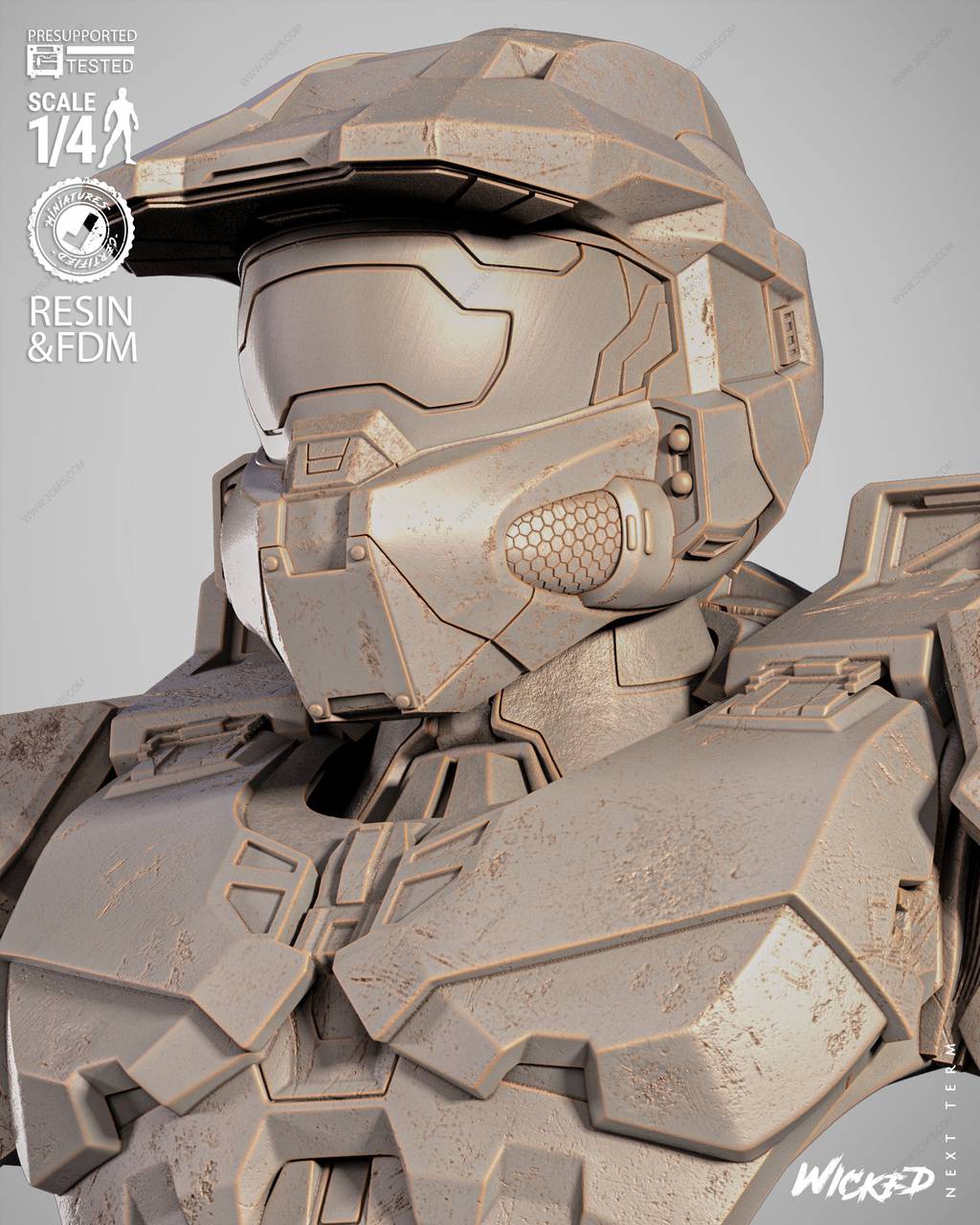 P站图纸印象馆 3DWicked 光环 士官长 3DWicked 光环 士官长