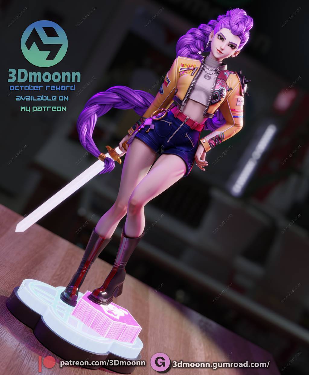 P站图纸印象馆 3Dmoonn 猎魔女团 鲁米 3Dmoonn 猎魔女团 鲁米