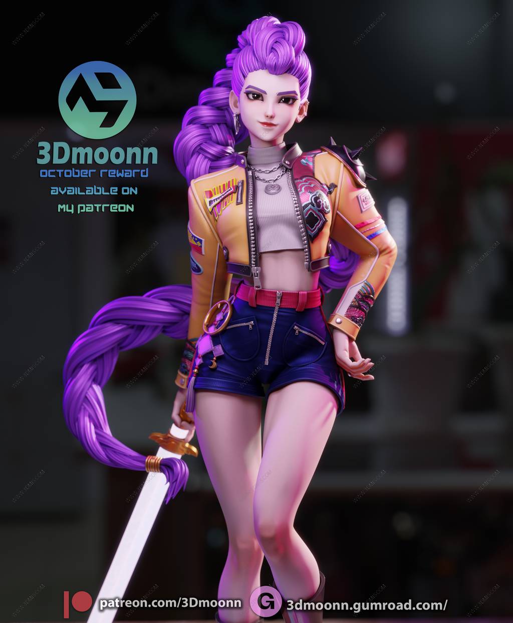 P站图纸印象馆 3Dmoonn 猎魔女团 鲁米 3Dmoonn 猎魔女团 鲁米