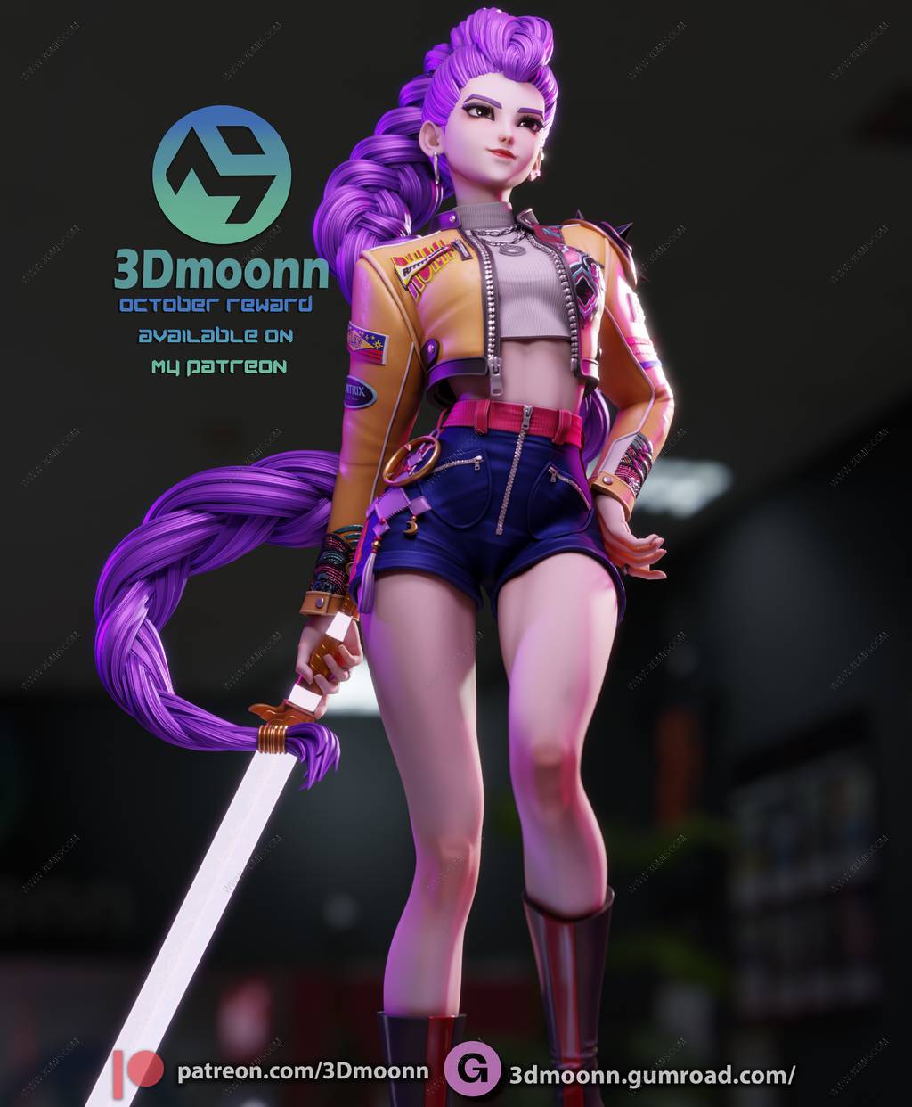 P站图纸印象馆 3Dmoonn 猎魔女团 鲁米 3Dmoonn 猎魔女团 鲁米