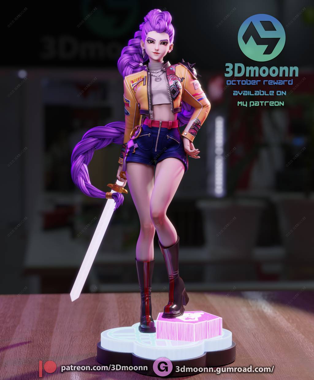 P站图纸印象馆 3Dmoonn 猎魔女团 鲁米 3Dmoonn 猎魔女团 鲁米