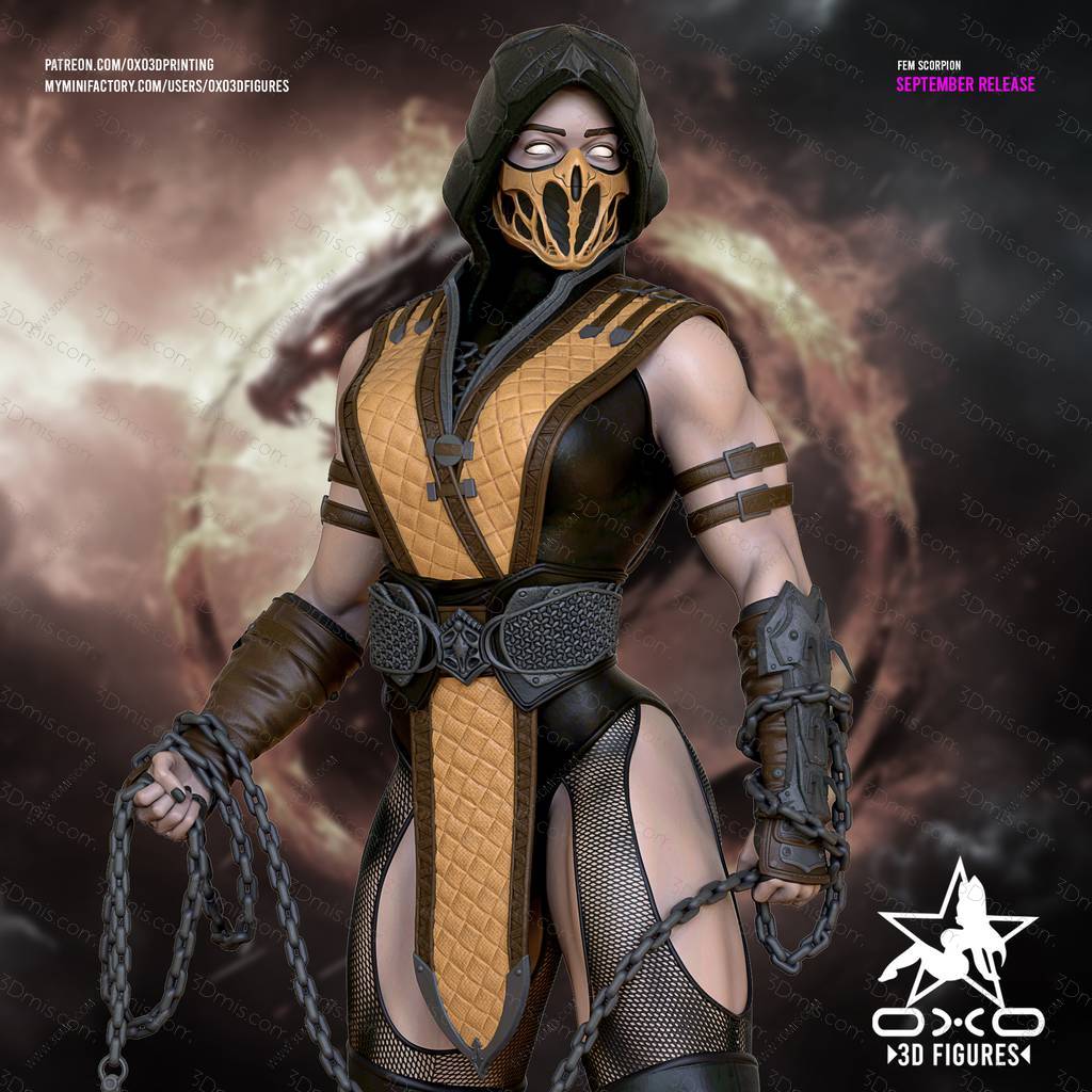 P站图纸印象馆 OXO3D 真人快打 蝎子 OXO3D 真人快打 蝎子