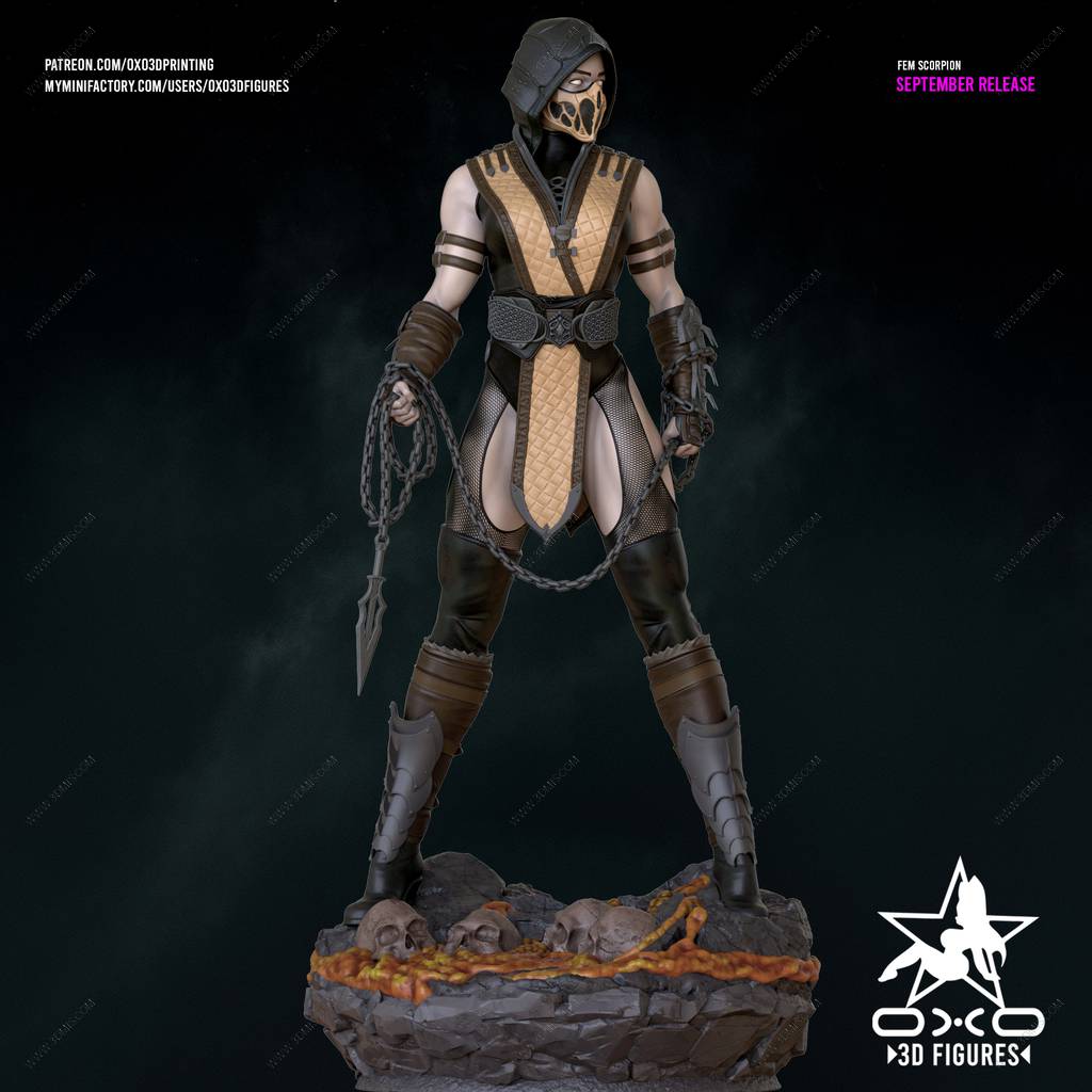 P站图纸印象馆 OXO3D 真人快打 蝎子 OXO3D 真人快打 蝎子