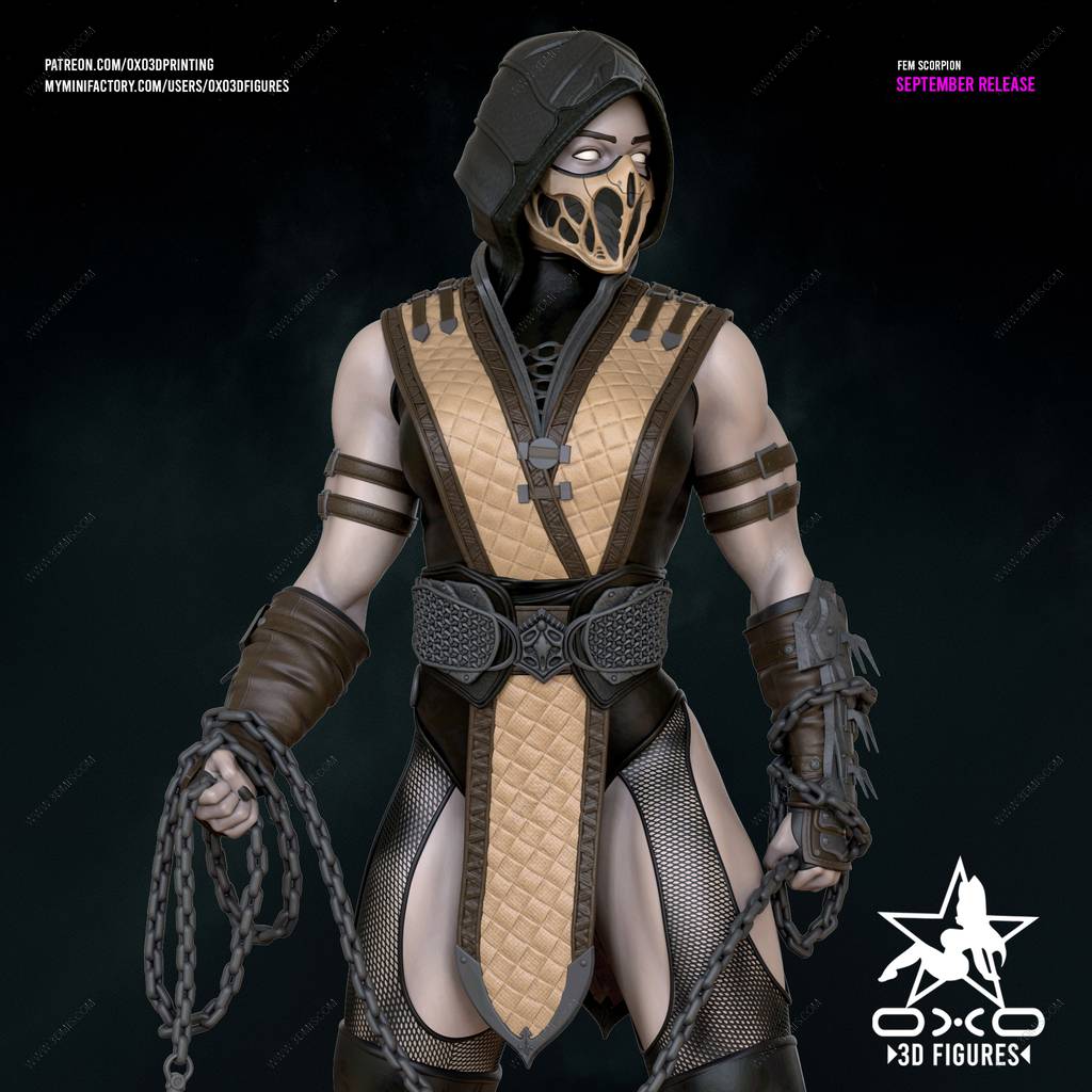 P站图纸印象馆 OXO3D 真人快打 蝎子 OXO3D 真人快打 蝎子