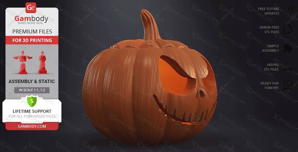 P站图纸印象馆 Gambody 杰克·斯凯灵顿南瓜灯 Gambody 杰克·斯凯灵顿南瓜灯