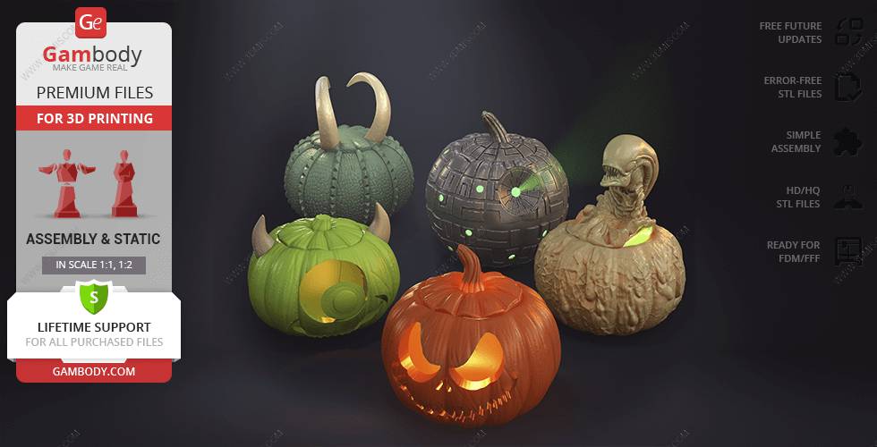 P站图纸印象馆 Gambody 杰克·斯凯灵顿南瓜灯 Gambody 杰克·斯凯灵顿南瓜灯