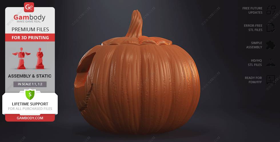 P站图纸印象馆 Gambody 杰克·斯凯灵顿南瓜灯 Gambody 杰克·斯凯灵顿南瓜灯