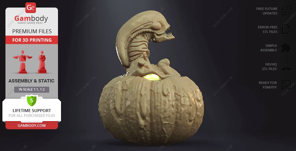 P站图纸印象馆 Gambody 异形南瓜灯 Gambody 异形南瓜灯