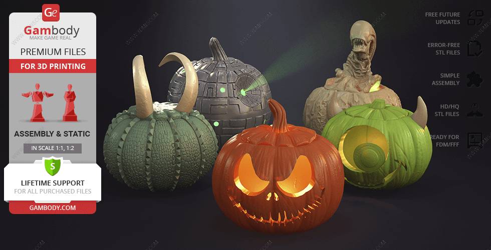 P站图纸印象馆 Gambody 迈克·华斯基南瓜灯 Gambody 迈克·华斯基南瓜灯