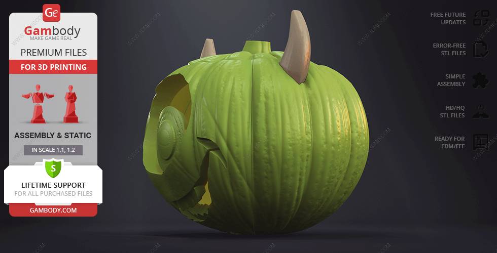 P站图纸印象馆 Gambody 迈克·华斯基南瓜灯 Gambody 迈克·华斯基南瓜灯