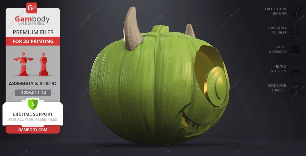 P站图纸印象馆 Gambody 迈克·华斯基南瓜灯 Gambody 迈克·华斯基南瓜灯