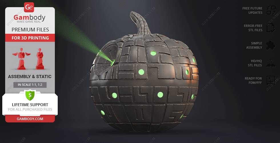 P站图纸印象馆 Gambody 死星南瓜灯 Gambody 死星南瓜灯