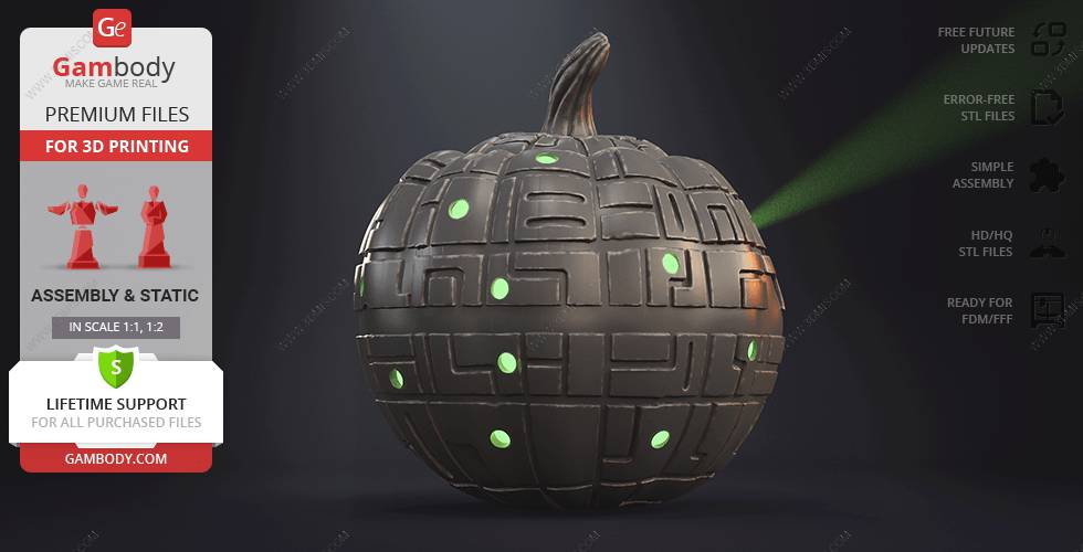 P站图纸印象馆 Gambody 死星南瓜灯 Gambody 死星南瓜灯