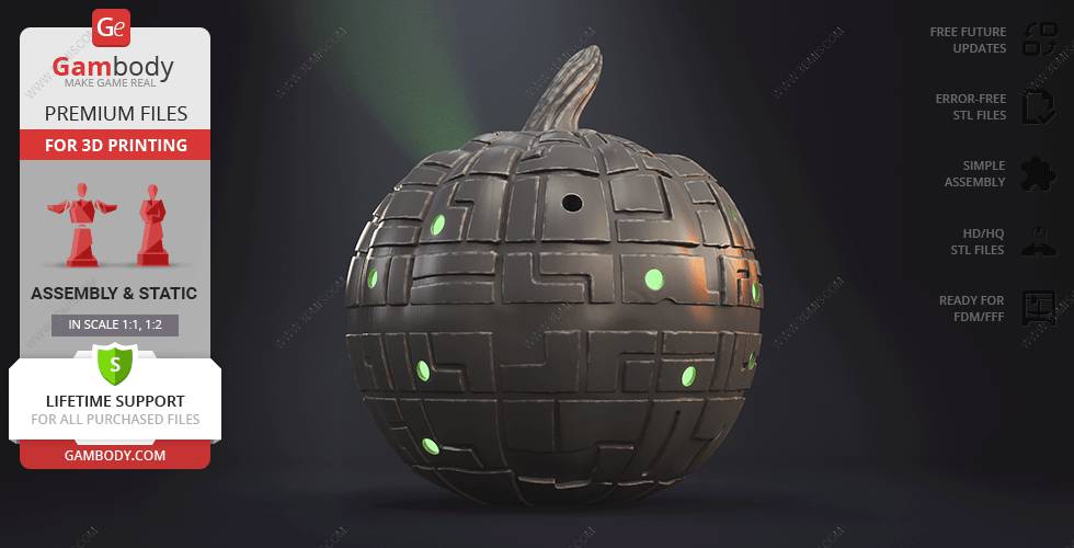 P站图纸印象馆 Gambody 死星南瓜灯 Gambody 死星南瓜灯