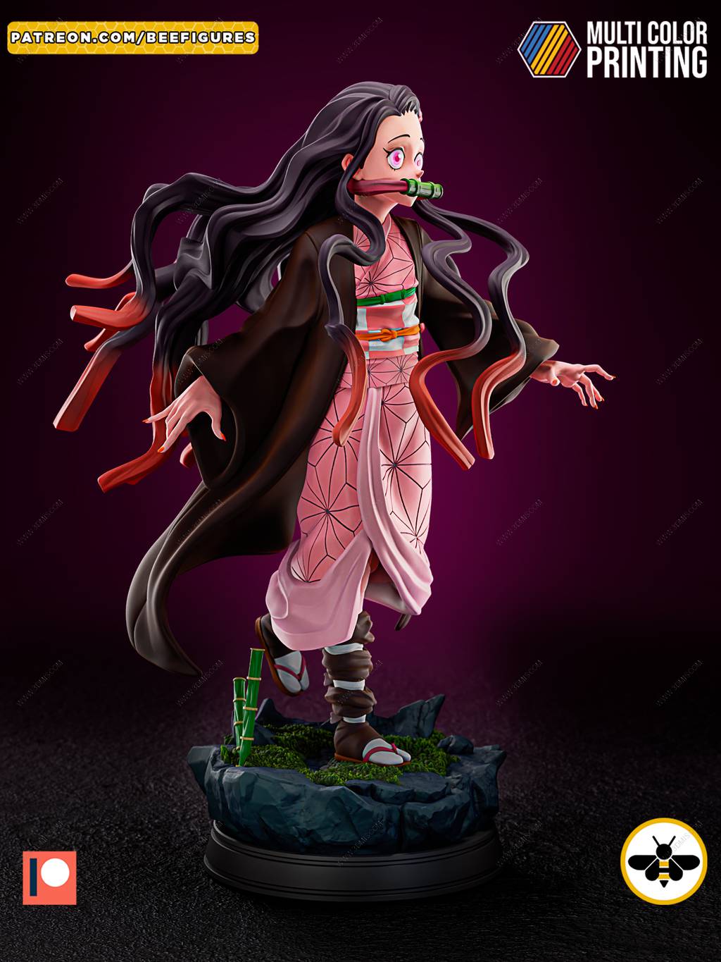 P站图纸印象馆 Bee Figures 鬼灭之刃 灶门祢豆子 Bee Figures 鬼灭之刃 灶门祢豆子