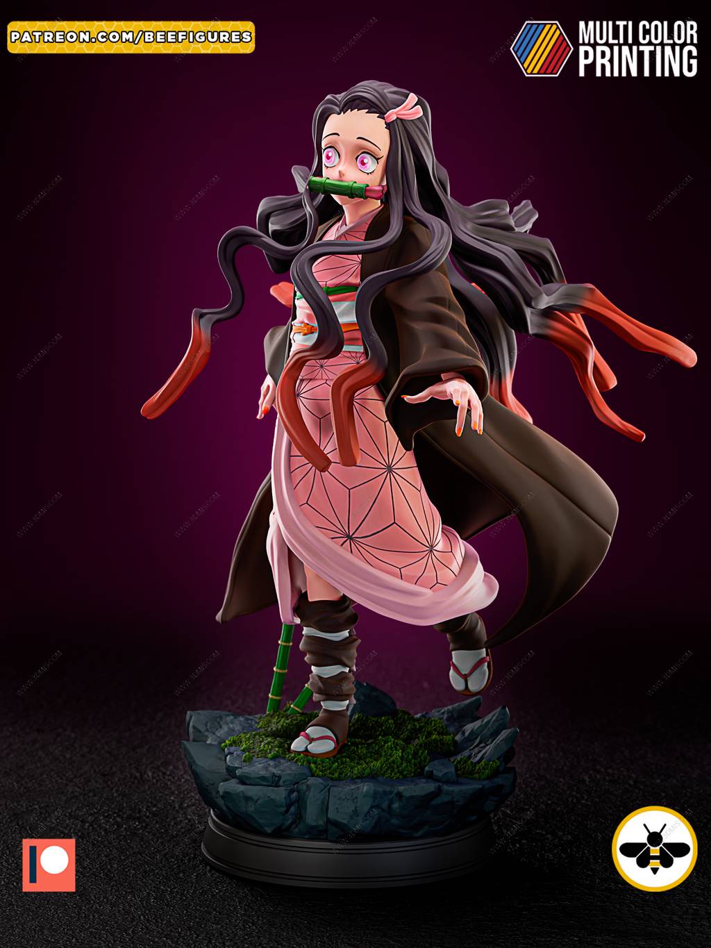 P站图纸印象馆 Bee Figures 鬼灭之刃 灶门祢豆子 Bee Figures 鬼灭之刃 灶门祢豆子