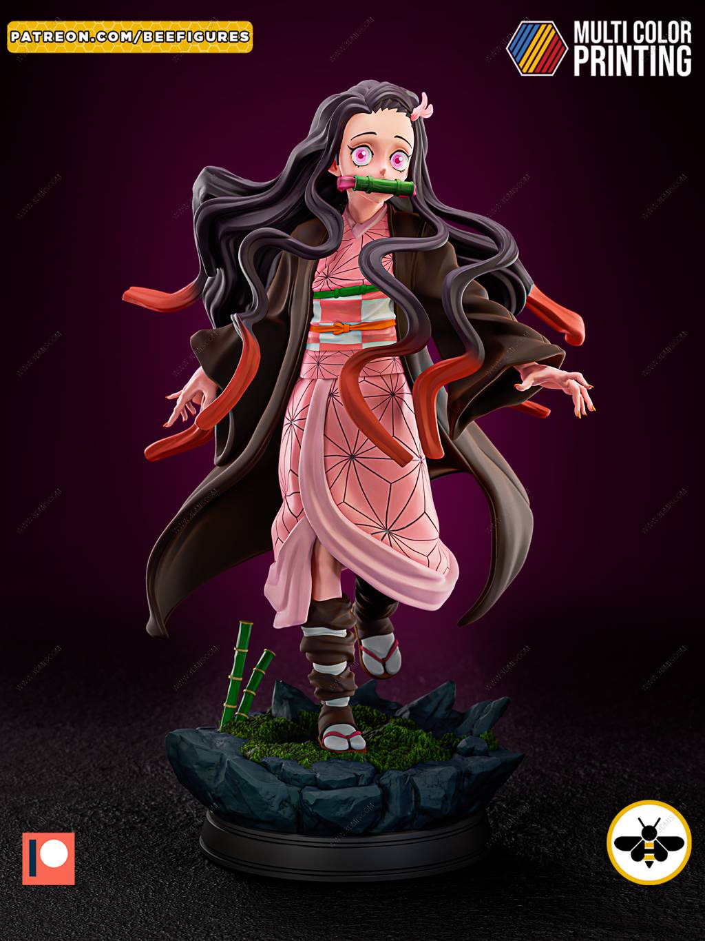 P站图纸印象馆 Bee Figures 鬼灭之刃 灶门祢豆子 Bee Figures 鬼灭之刃 灶门祢豆子